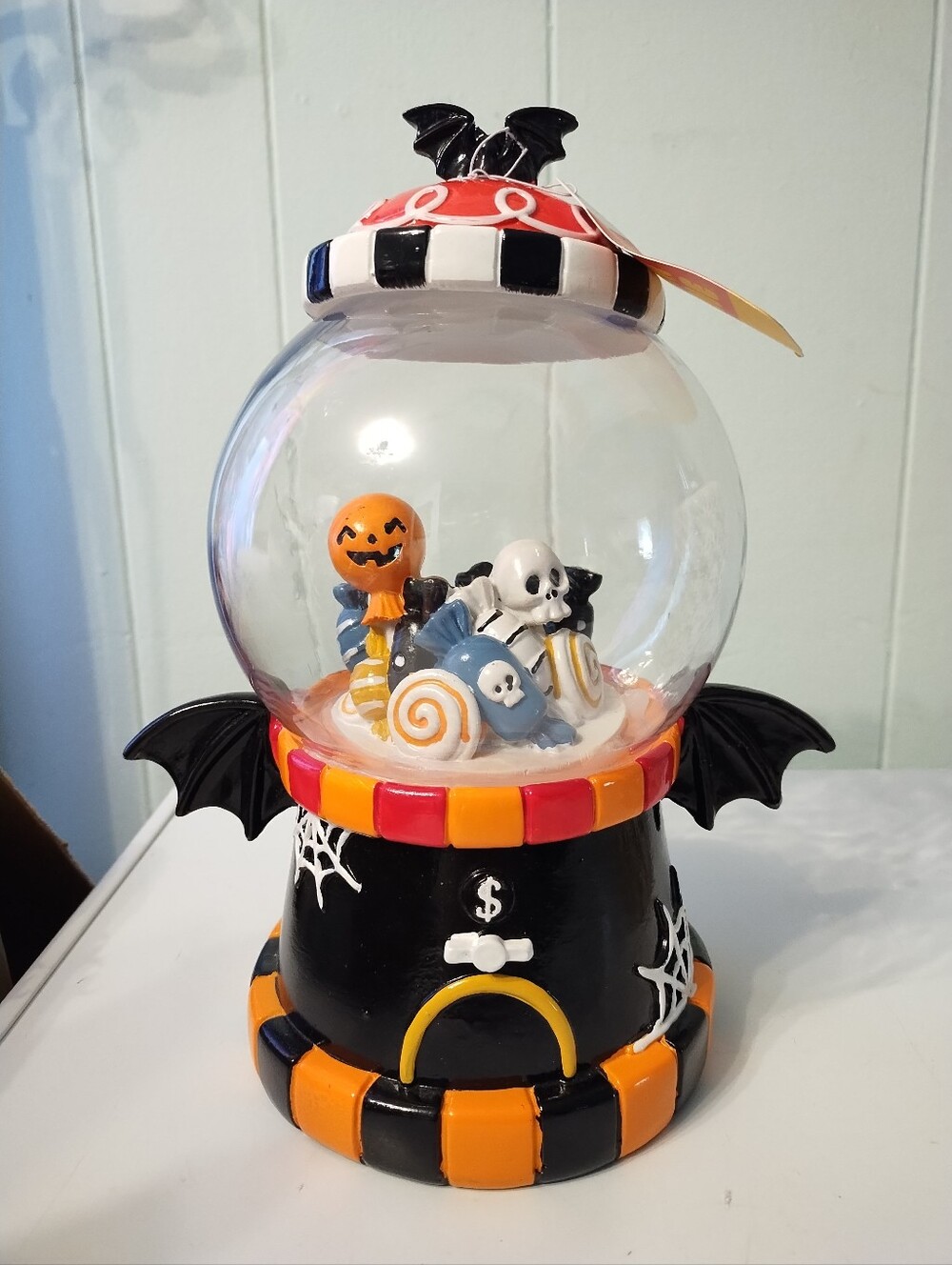 NWT Candy Corn Lane Halloween Decor Gumball Machine